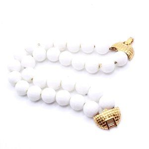 Monet Signed Designer High End White Acrylic Summer Beach Vibe Bracelet